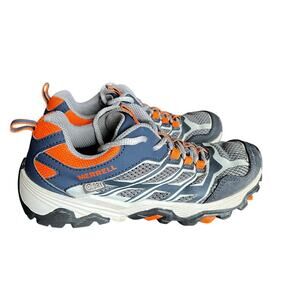 Merrell Hiking Shoes Youth Boys Moab 2 Blue Orange MK260888 Size 2M Waterproof